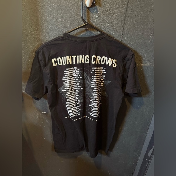 Men’s Black Counting Crows Short Sleeve Tour Shirt - Picture 4 of 4
